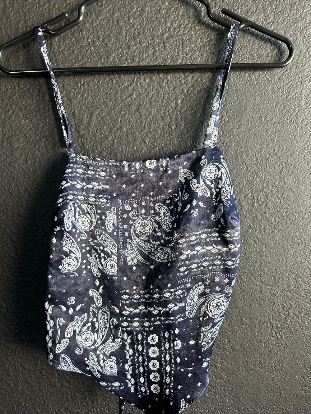 Navy Paisley Cami Top